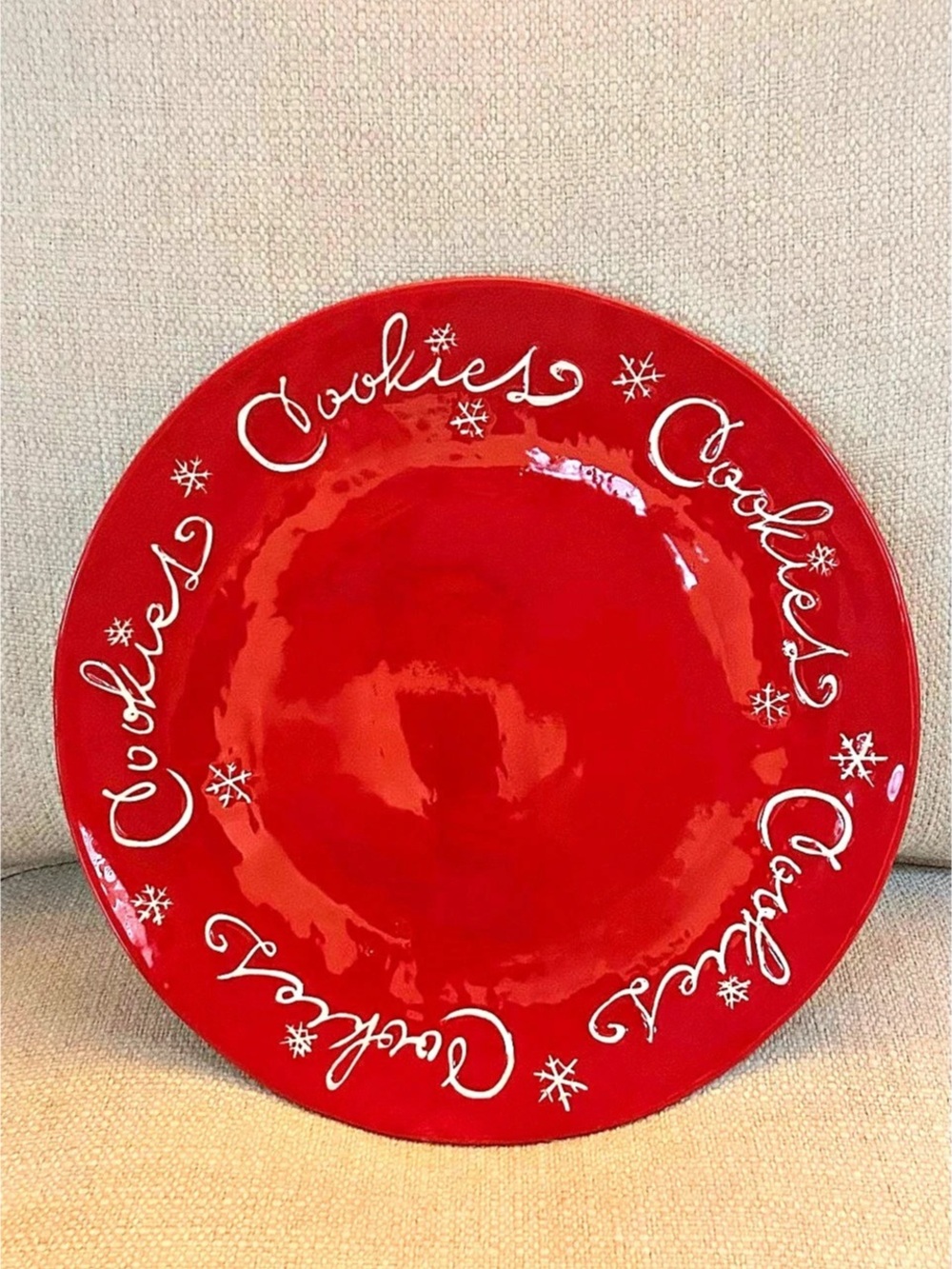 Hallmark Cookies Platter Red Holiday